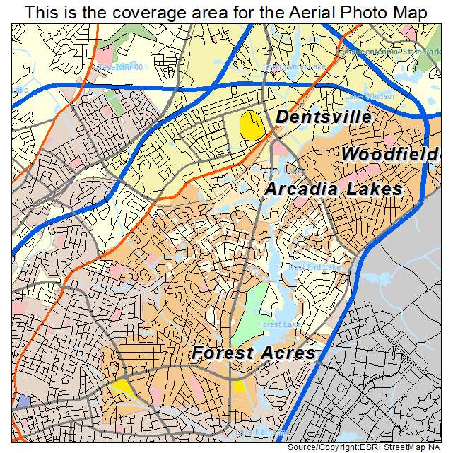 Forest Acres, SC location map 