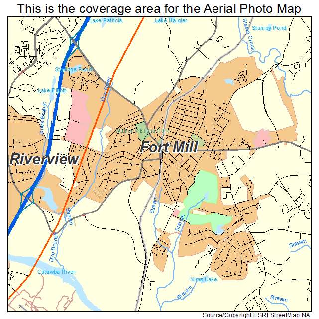 Aerial Photography Map Of Fort Mill Sc South Carolina