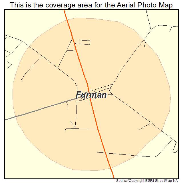 Furman, SC location map 