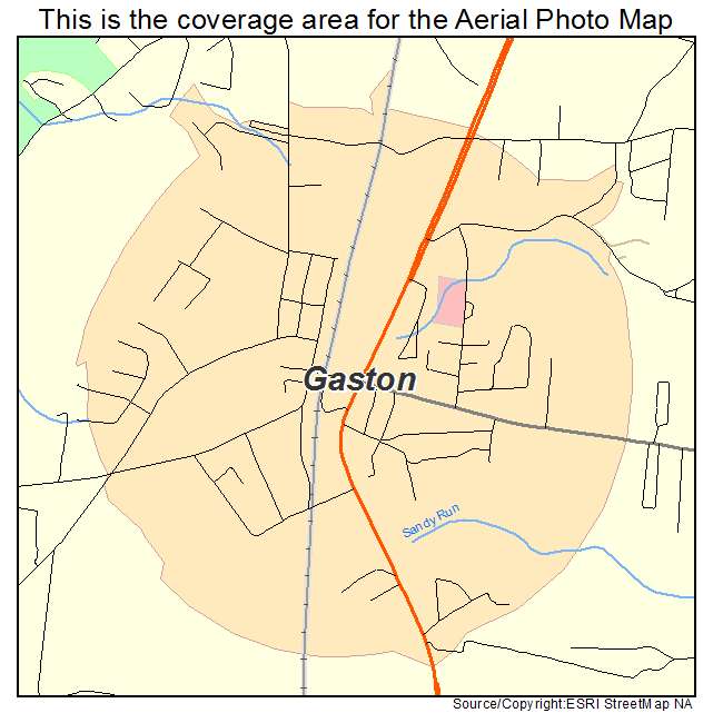 Gaston, SC location map 