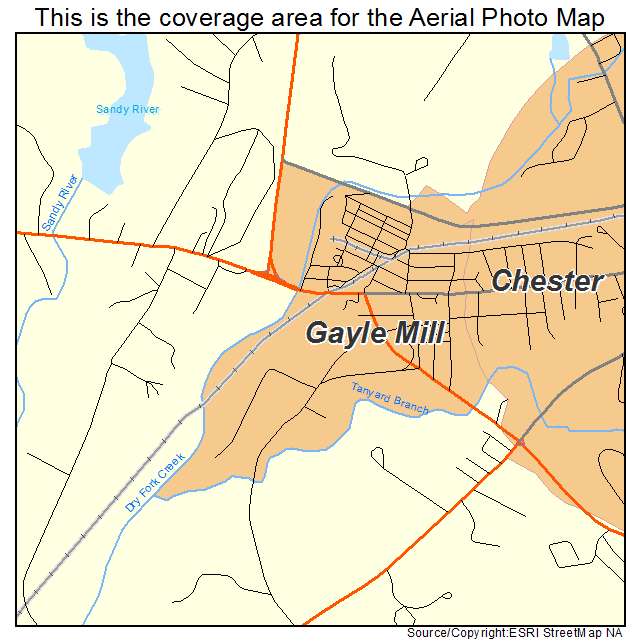 Gayle Mill, SC location map 