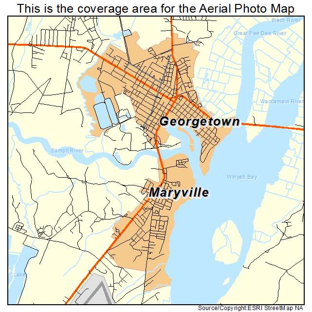 Georgetown, SC location map 
