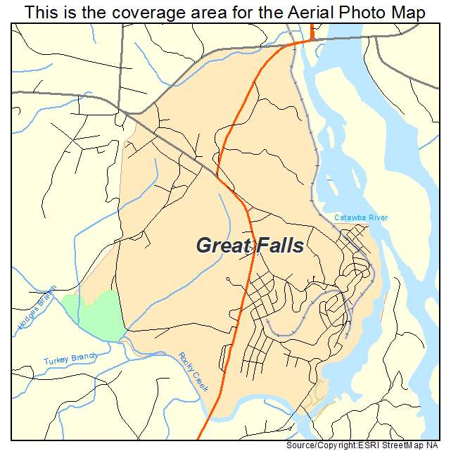 Great Falls, SC location map 