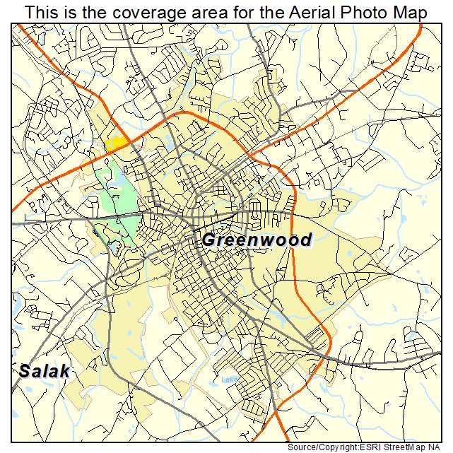 Greenwood, SC location map 