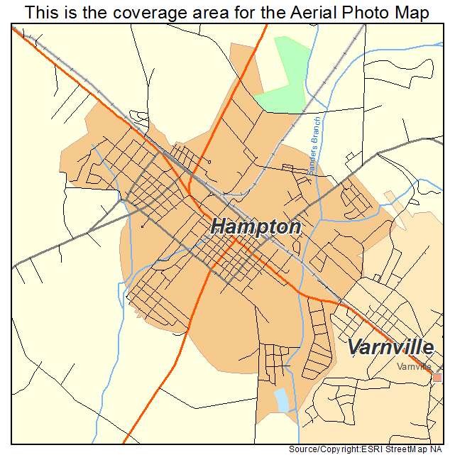 Hampton, SC location map 