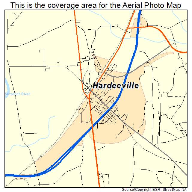 Hardeeville, SC location map 