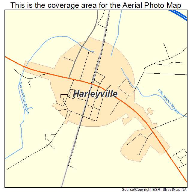 Harleyville, SC location map 