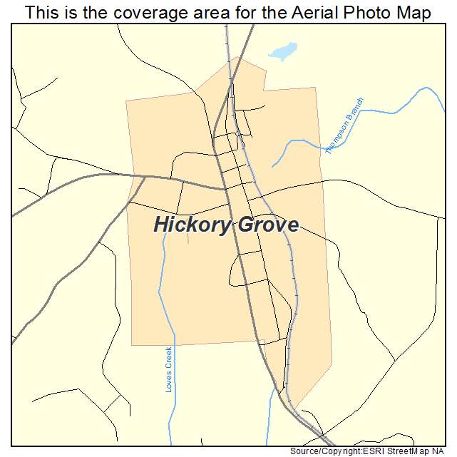 Hickory Grove, SC location map 