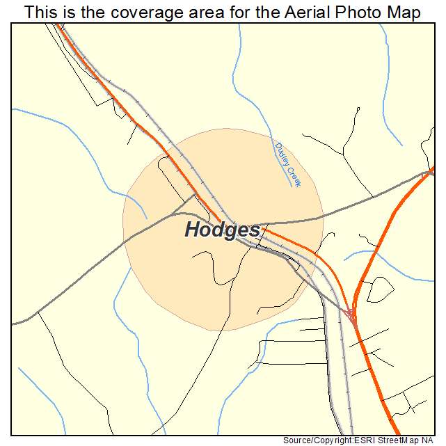 Hodges, SC location map 