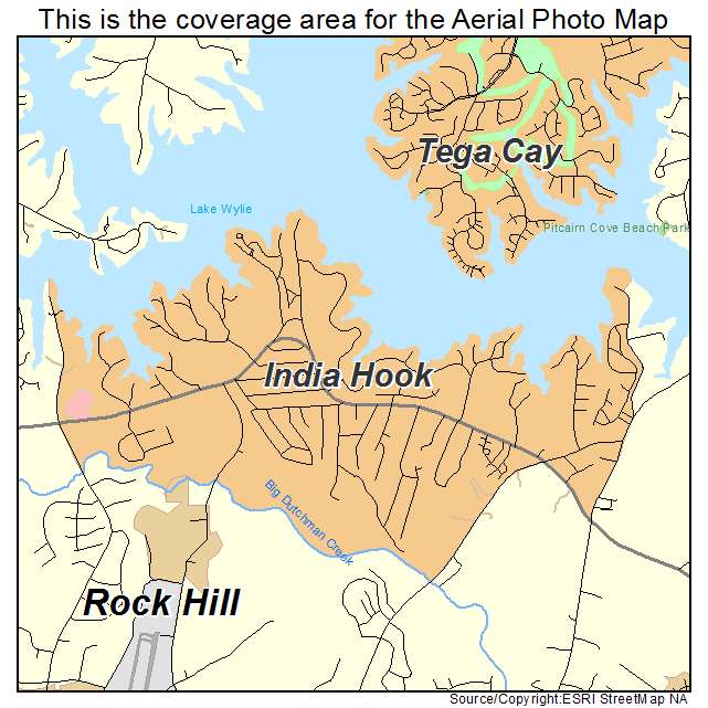 India Hook, SC location map 