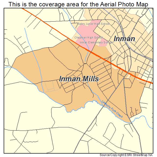 Inman Mills, SC location map 