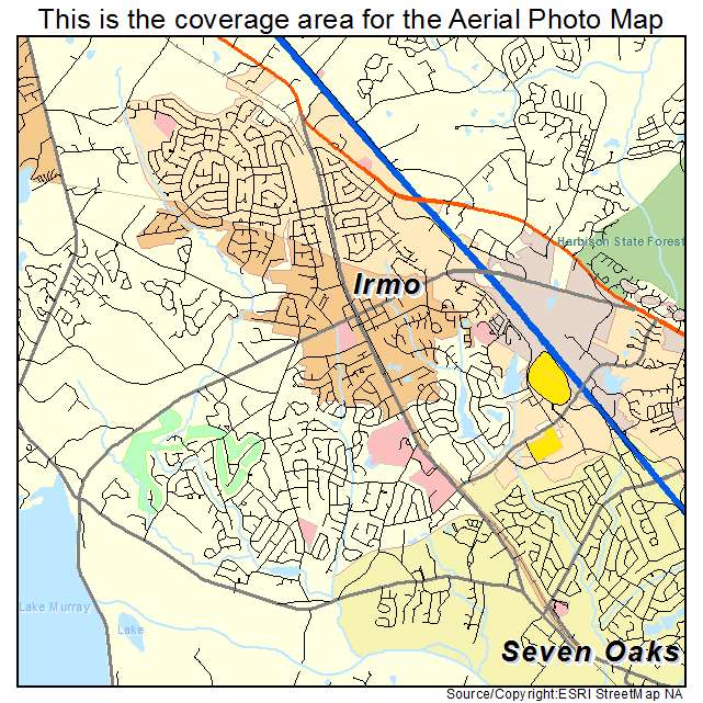 Irmo, SC location map 