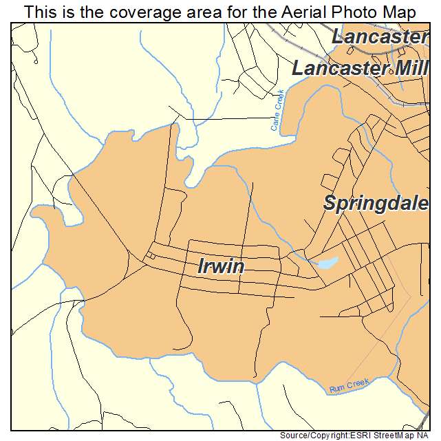 Irwin, SC location map 