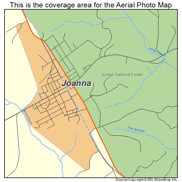 Joanna, SC location map 