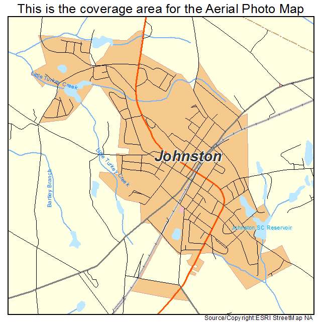 Johnston, SC location map 