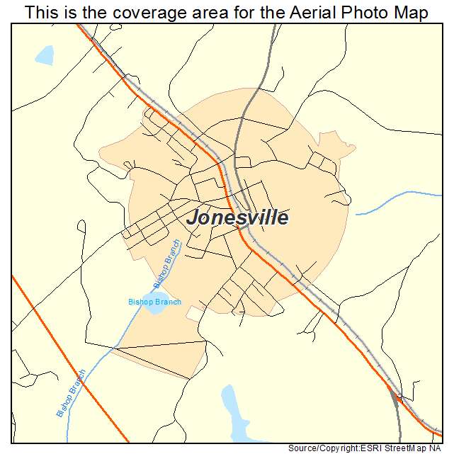Jonesville, SC location map 