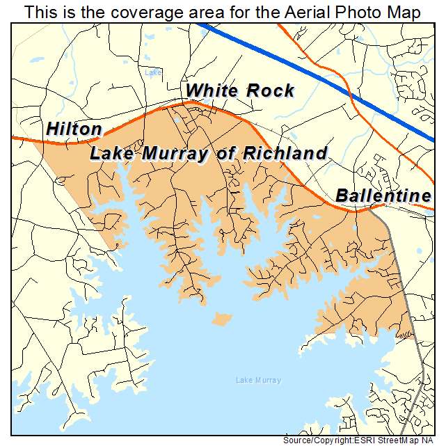 Lake Murray of Richland, SC location map 