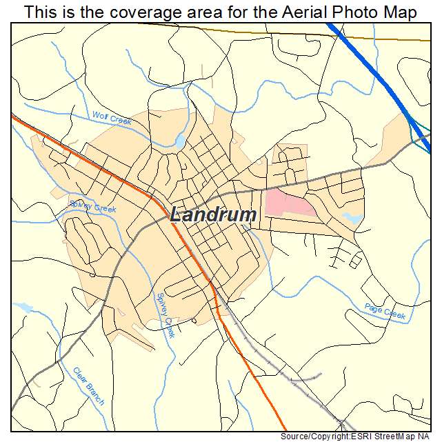 Landrum, SC location map 