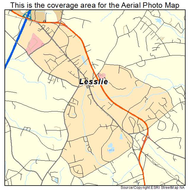 Lesslie, SC location map 