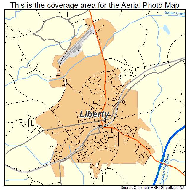 Liberty, SC location map 