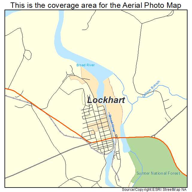Lockhart, SC location map 