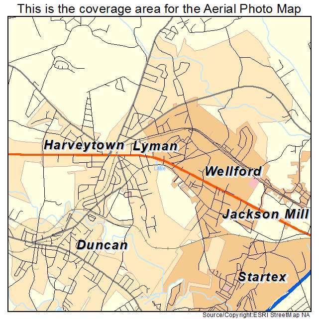 Lyman, SC location map 