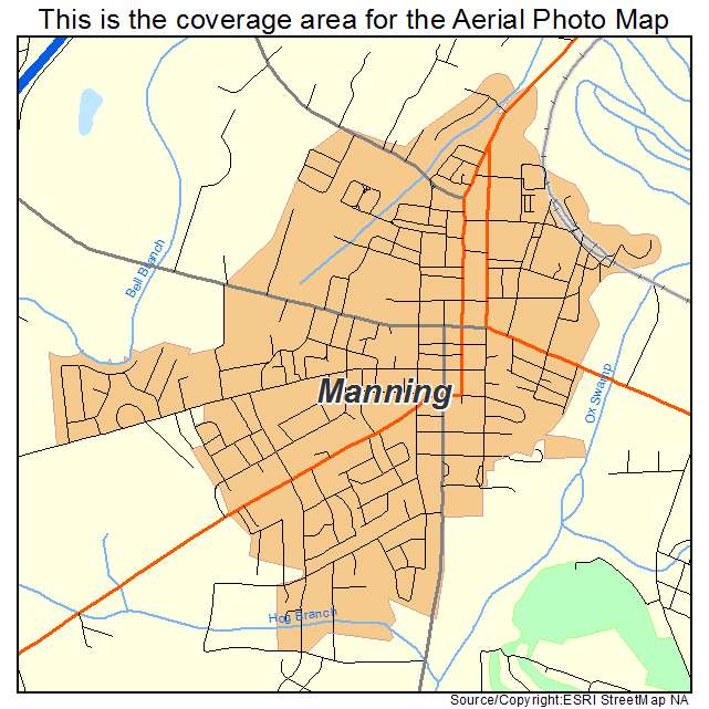 Manning, SC location map 