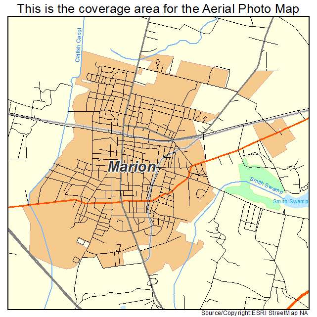 Marion, SC location map 