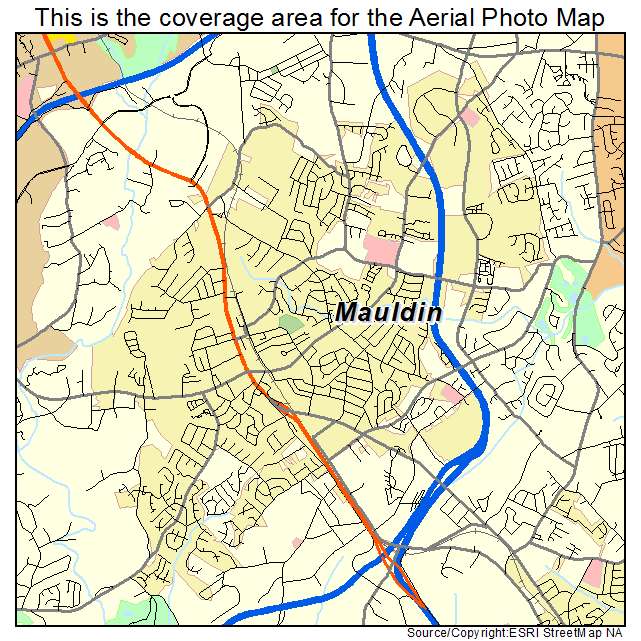 Mauldin, SC location map 