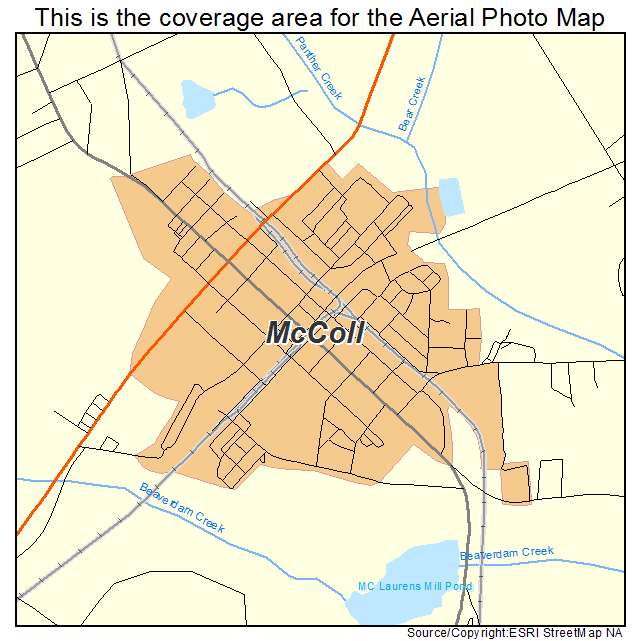 McColl, SC location map 