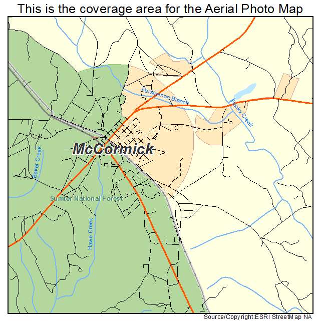 McCormick, SC location map 