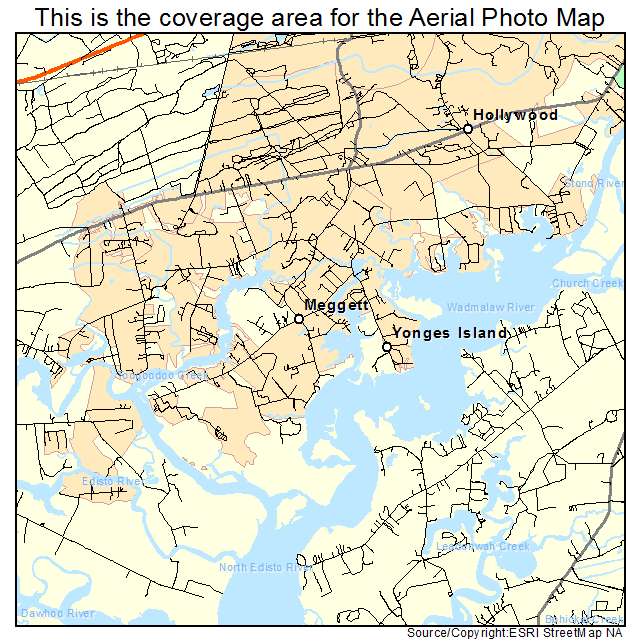 Meggett, SC location map 