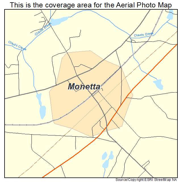 Monetta, SC location map 