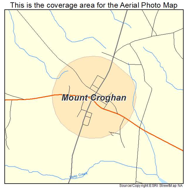 Mount Croghan, SC location map 