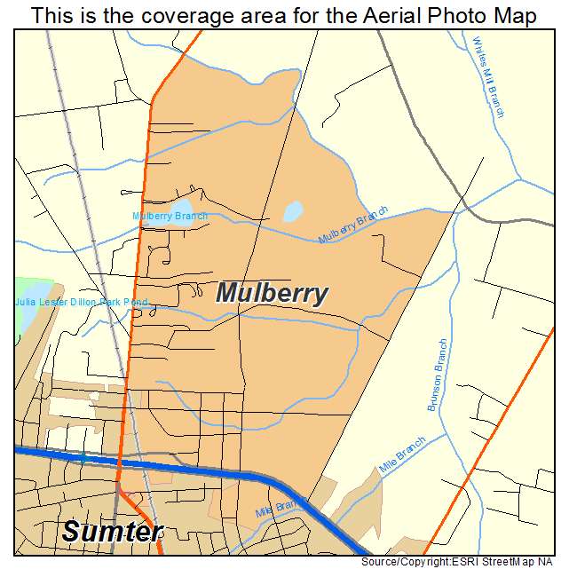 Mulberry, SC location map 