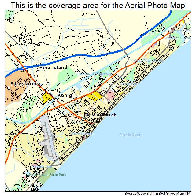 Myrtle Beach, SC location map 