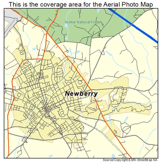 Newberry, SC location map 