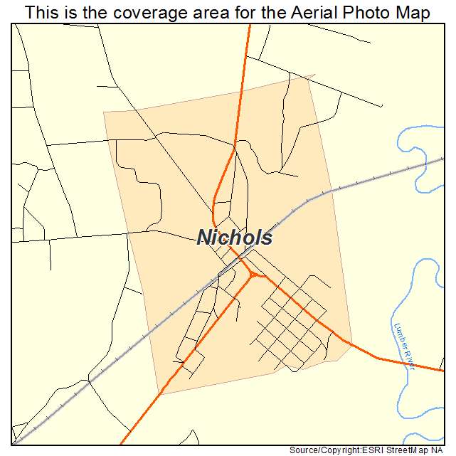 Nichols, SC location map 