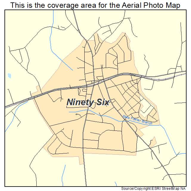 Ninety Six, SC location map 