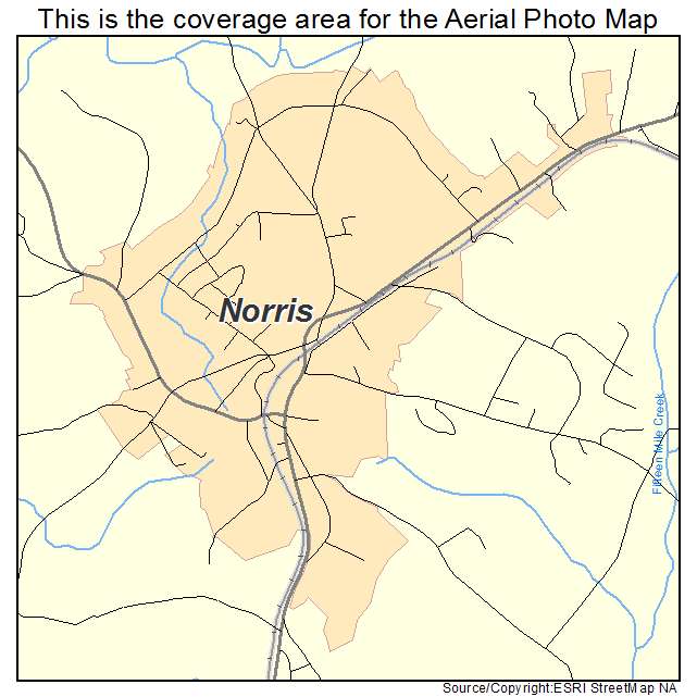 Norris, SC location map 