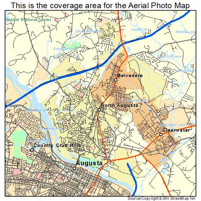 North Augusta, SC location map 