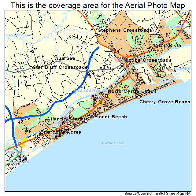 North Myrtle Beach, SC location map 