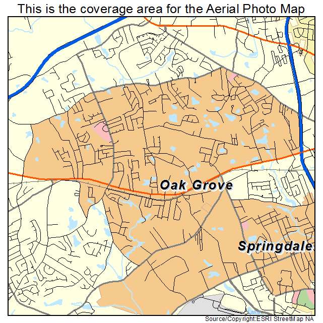 Oak Grove, SC location map 