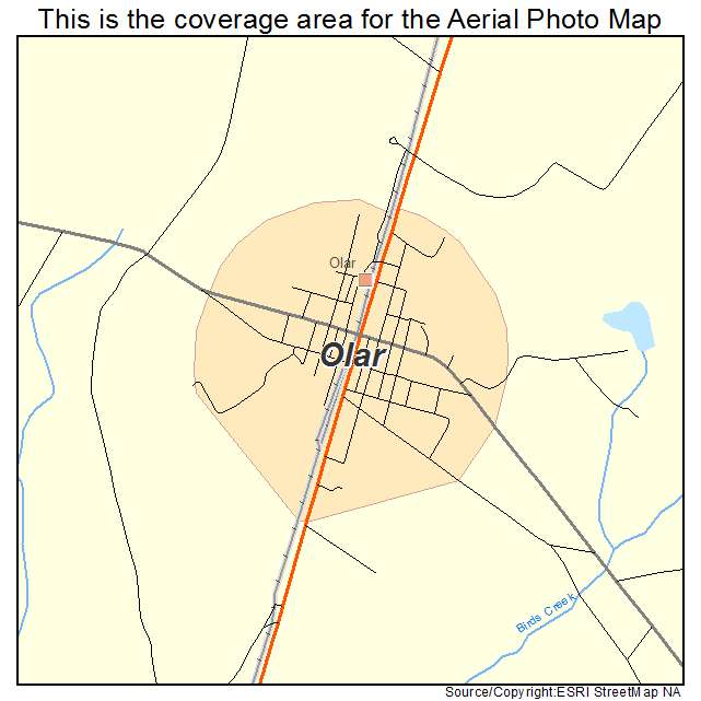 Olar, SC location map 