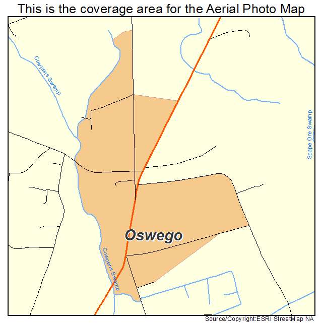 Oswego, SC location map 