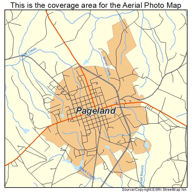 Pageland, SC location map 