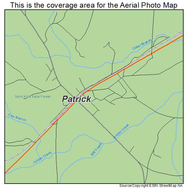 Patrick, SC location map 