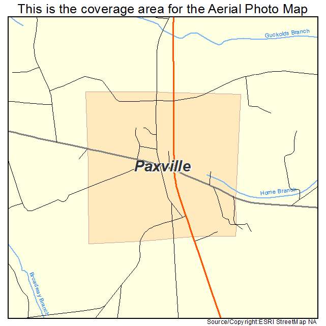 Paxville, SC location map 