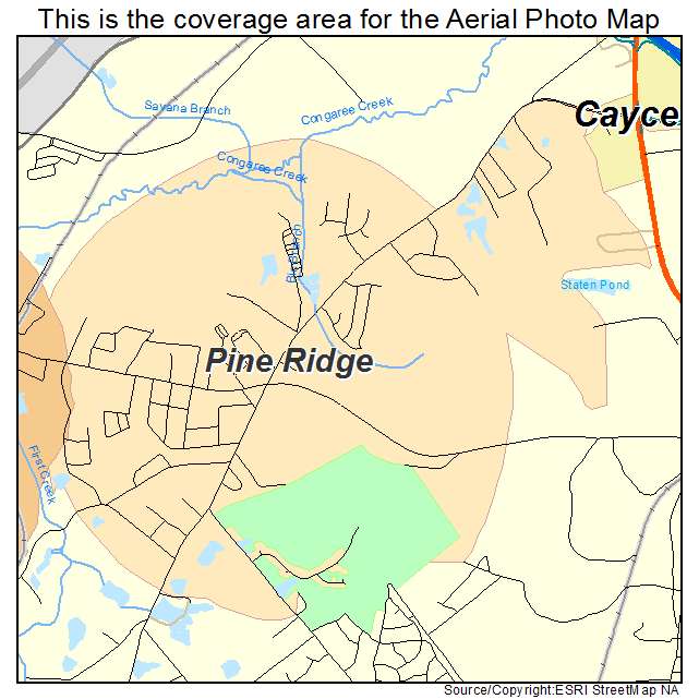 Pine Ridge, SC location map 
