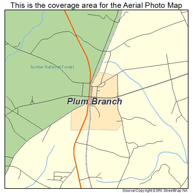 Plum Branch, SC location map 